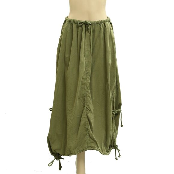 Free People Picture Perfect Parachute Maxi Skirt Pull-On Cotton XS New 282492 - Picture 5 of 9